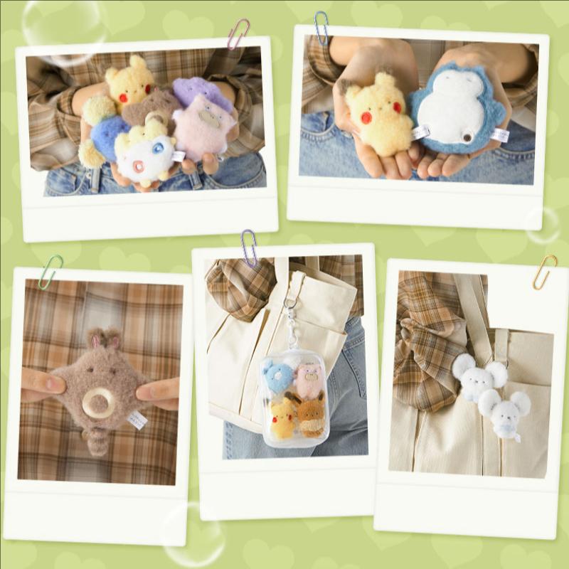 Genuine Palm Furry Series Slowpoke Snorlax Tandemaus Trendy Doll Garage Kit Plush Doll Ornament Desk Toy Birthday Gift