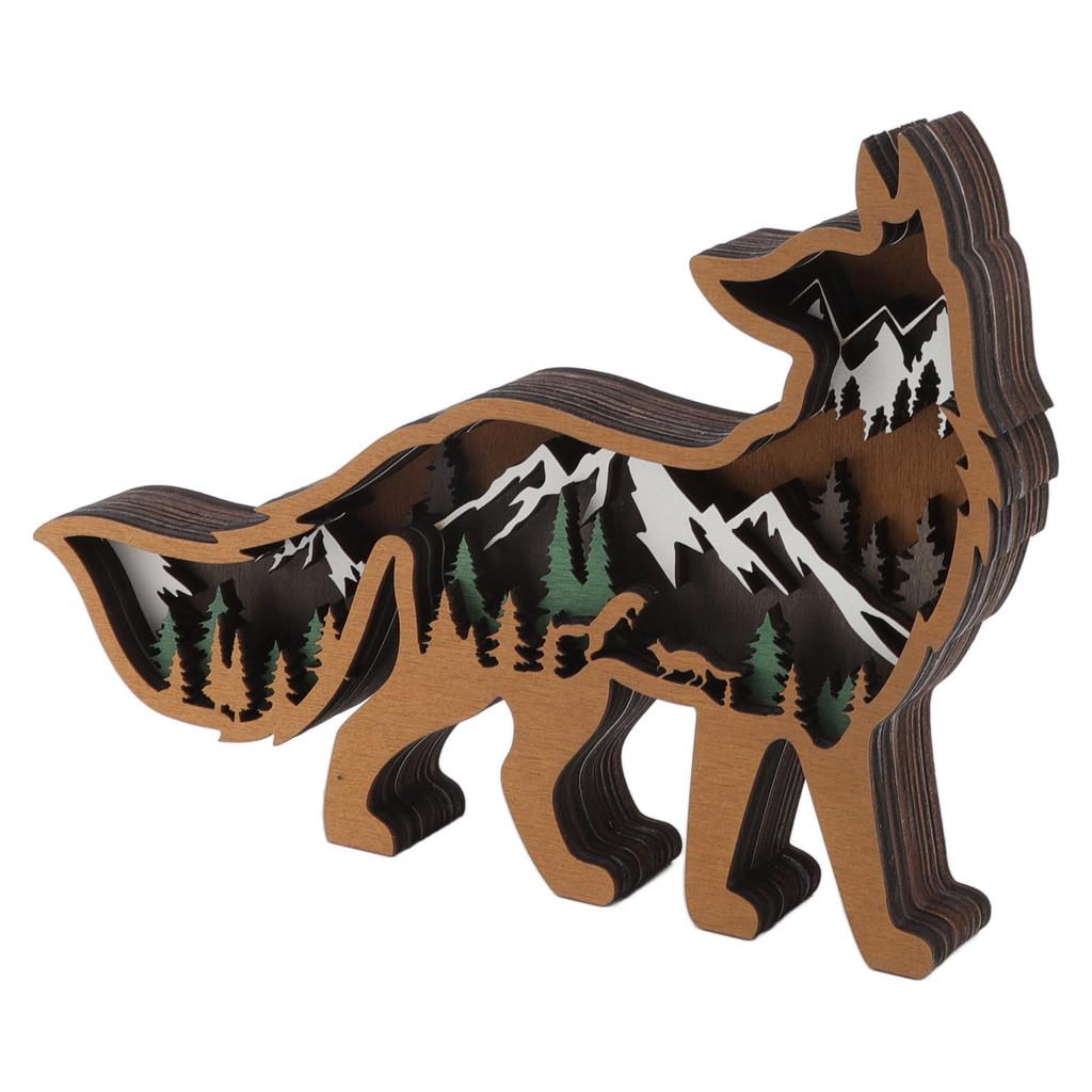 Wooden Animal Statue Boxwood Burr Free Smooth Surface Fine Workmanship Home Decor Crafts for