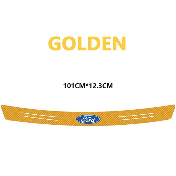 Car Carbon Fiber Trunk Tail Bumper Protector Sticker Accessory For Ford Ranger Focus Kuga Mustang ST Transit Mondeo Fusion Fiest