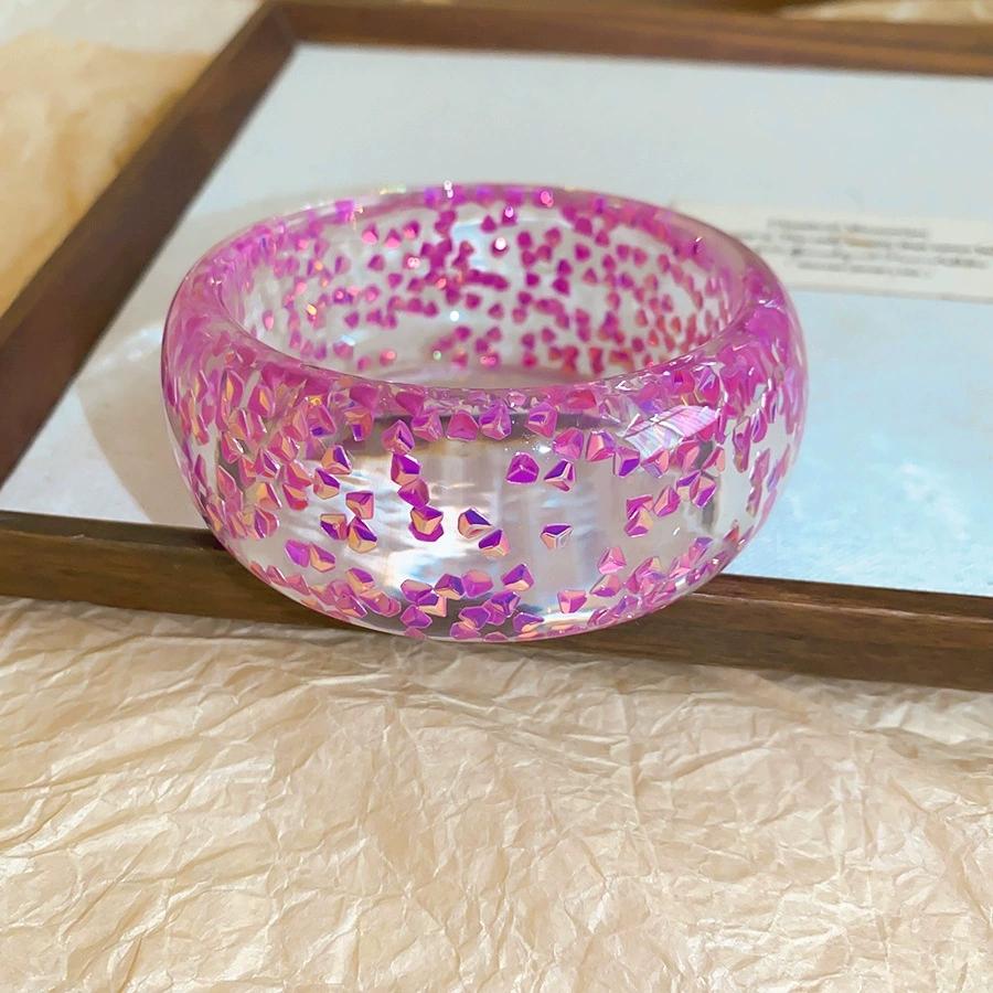2026 Trendy Dopamine Colored Resin Round Bracelet For Fashion Summer Women Charm Personalized Retro Jewelry Accessories