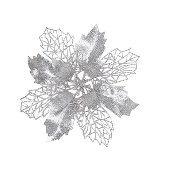 Glitter Christmas Hollow Flower Tree Hanging Ornament Festival Xmas Window Decor