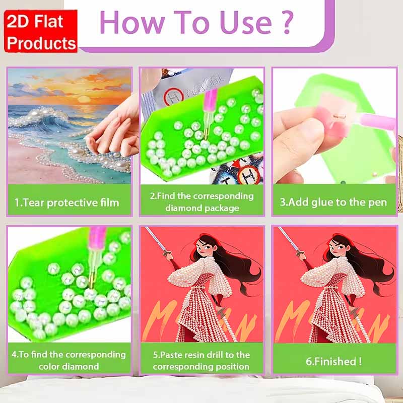 Disney Pearl Painting Mulan DIY Pearl Painting Gem Art Pearl Dot Painting Picture Crafts Adult Beginner Gifts Home Decor