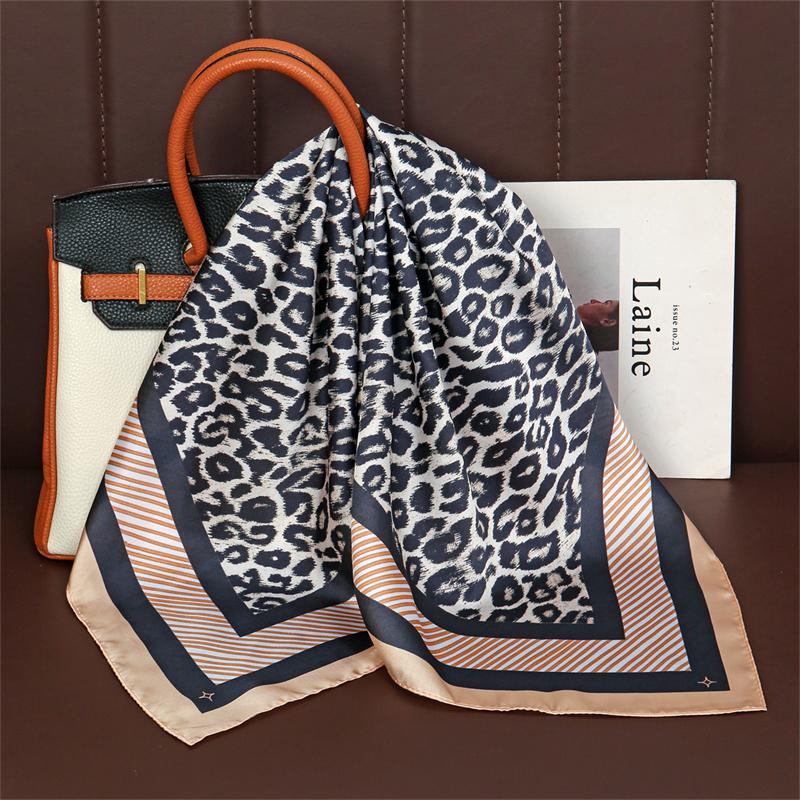 New Luxury Printing Silk Square Scarf Women Neck Hair Tie Band Beach Hijab Kerchief Head Headbands Bandana Female Foulard 70Cm