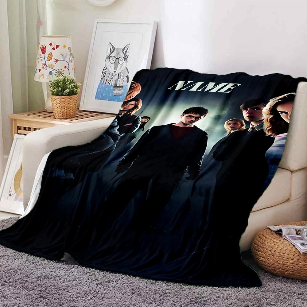 Custom Name "Harry Potter White Owl" blanket for Couch & Bed, Plush Cozy Fuzzy Blanket Super Soft & Warm Blankets for Fall and Winter. 0908105