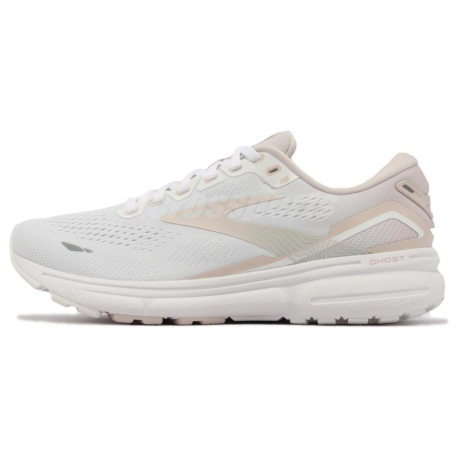Brooks Ghost 15 White Crystal Grey