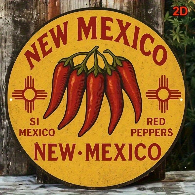 Retro Round Metal Panel for Living Room Bedroom Garage