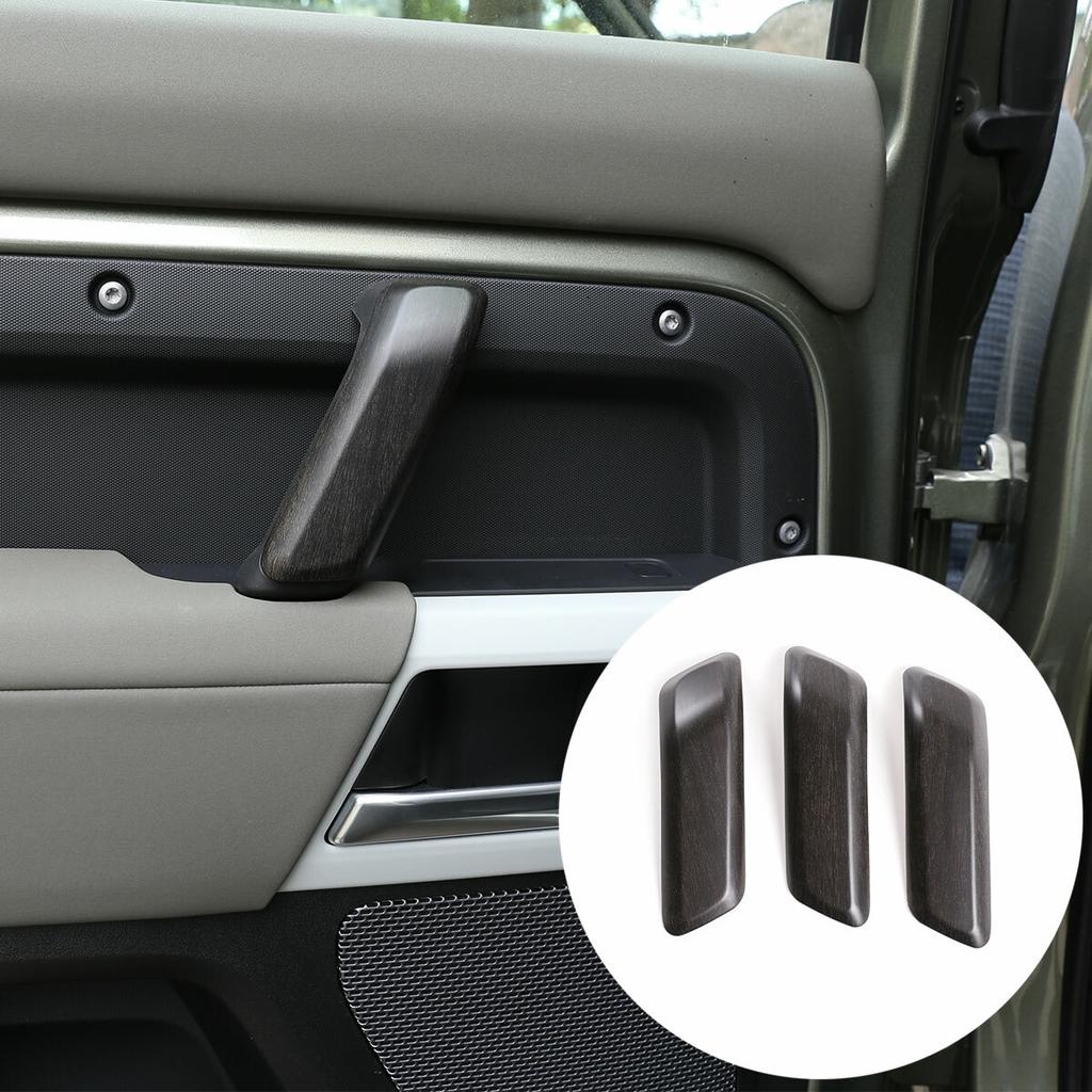 Oak Grain Car Inner Door Handle Trim Cover For Land Rover Defender 110 20-24
