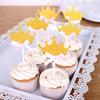 10Pcs Glitter Crown Cake Topper Wedding Birthday Party Decoration