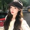 Japanese Niche Retro Cotton and Linen Pleated Cloud Beret Female Face Newsboy Hat Octagonal Painter Hat