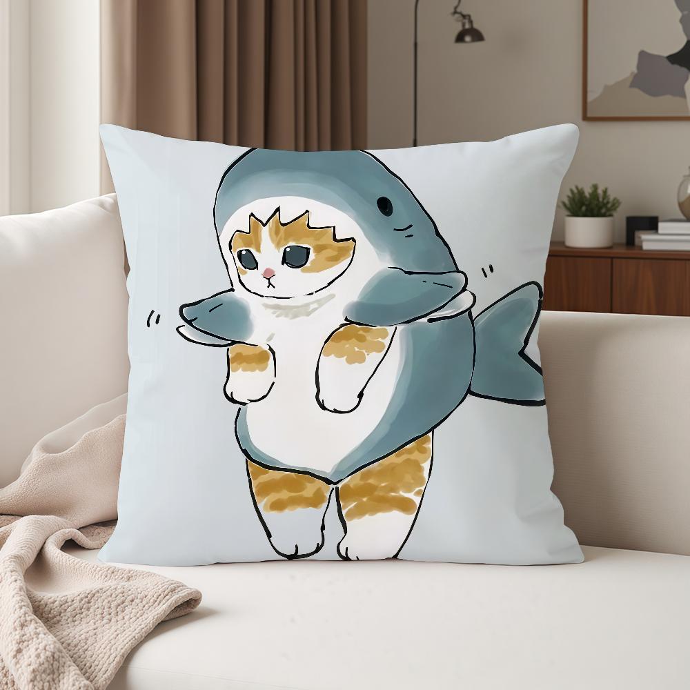 Cartoon MMofusand Ccat Cute Pillow Case Suitable For Bedrooms Living Rooms Cars Home Decoration