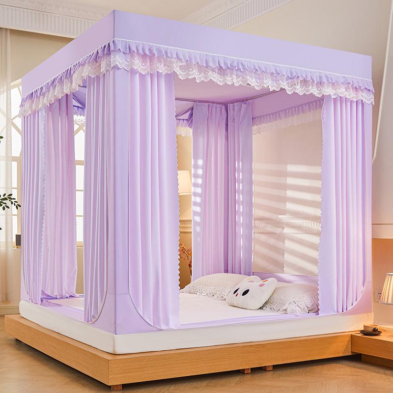 Class A Mother and Baby Grade Printed Blackout Mosquito Net for Children's Sitting Bed - Anti-Fall, Three-Door Design