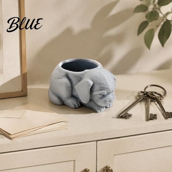 Customizable DIY Plant Pot Puppy 3D Planter Container Cute Printed Decorative Lying Dog Succulents Shaped Planter Pot for