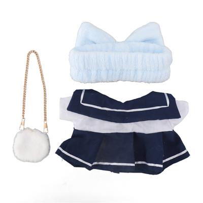 Plush Doll Clothes Set DIY Cute 12inch Plush Doll Clothes Dress for Role Playing Games Preschool Centers Heart Headband