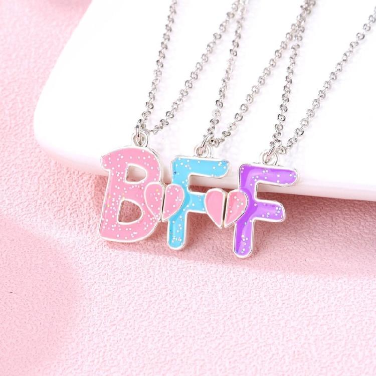 3xAjustable Friendship Neckchain Friendship Clavicle Chain for Best Friend Girls