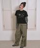 THE GREEN LAB Star Patch St Layered T-Shirt [Black]