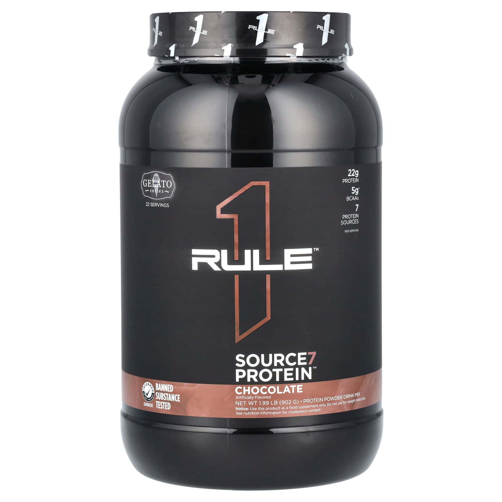 

Rule One Proteins, Source7 Protein Powder Drink Mix, Chocolate, 1.99 lb (902 g)