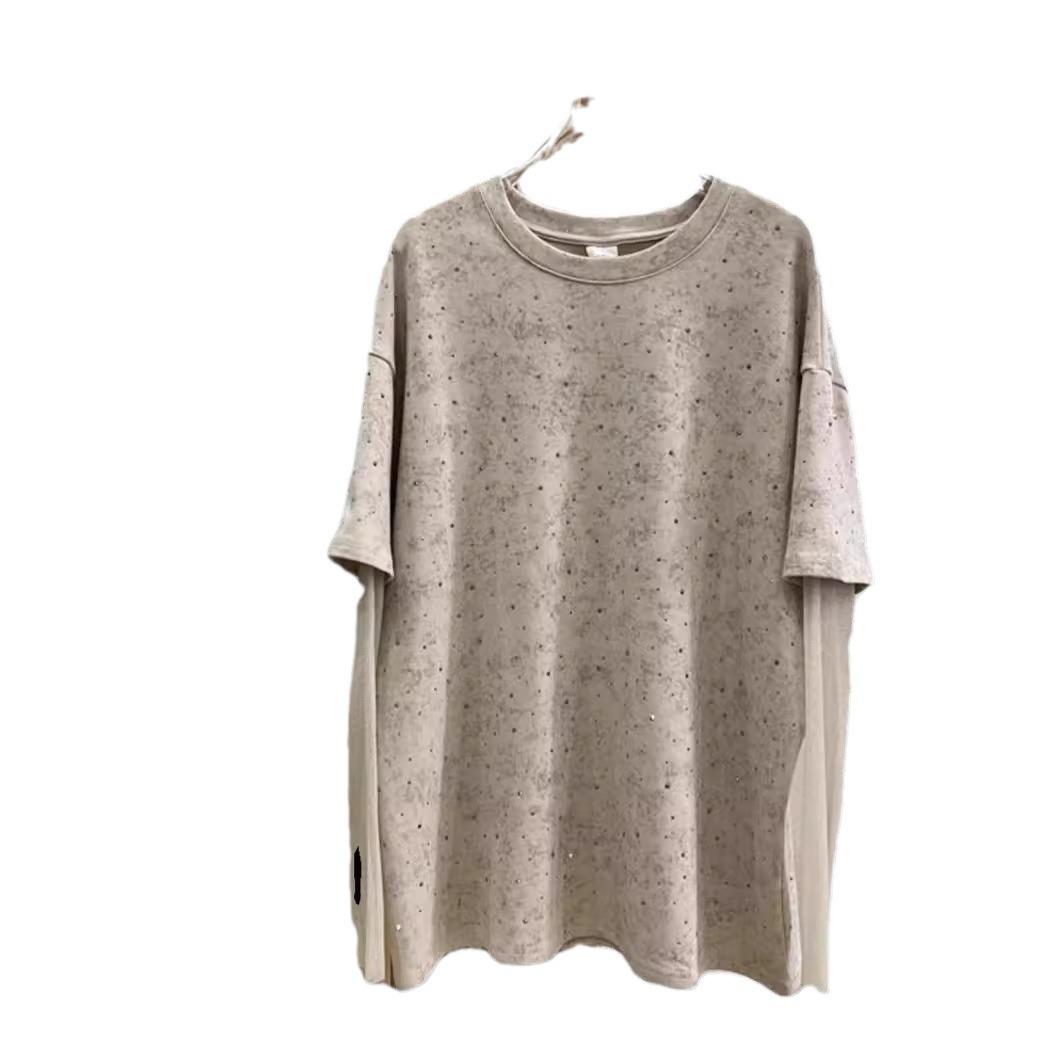 

Женская блузка Tide Plus размера, топ с длинными рукавами и кружевными рукавами 4XL абрикосовый