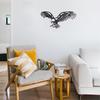 Metallwandkunst mit Weißkopfseeadler, Außendekor, schwarze Metallvögel für den Garten, ideal für Kunsthandwerk und Fensterbehandlungen, stilvolles Zuhause