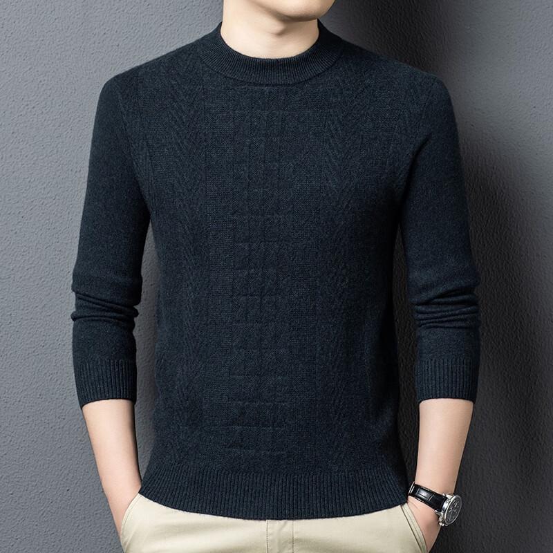 Eleteam Men's Merino Wool & Cashmere Blend Knit Sweater