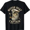Motorboot Kapitän Lustiges Ponton Bootfahren Motorbootfahren See T-Shirt