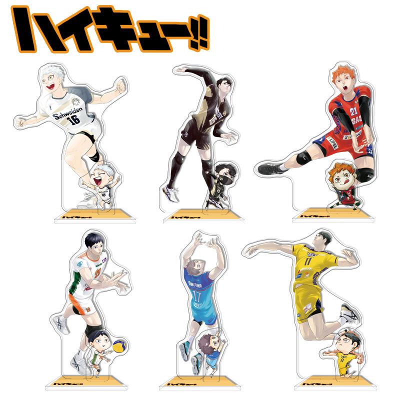 Haikyuu 10th Anniversary Double Sided Acrylic Stand Figure Kageyama Tobio Oikawa Tooru Anime Desktop Decor Volleyball Boys