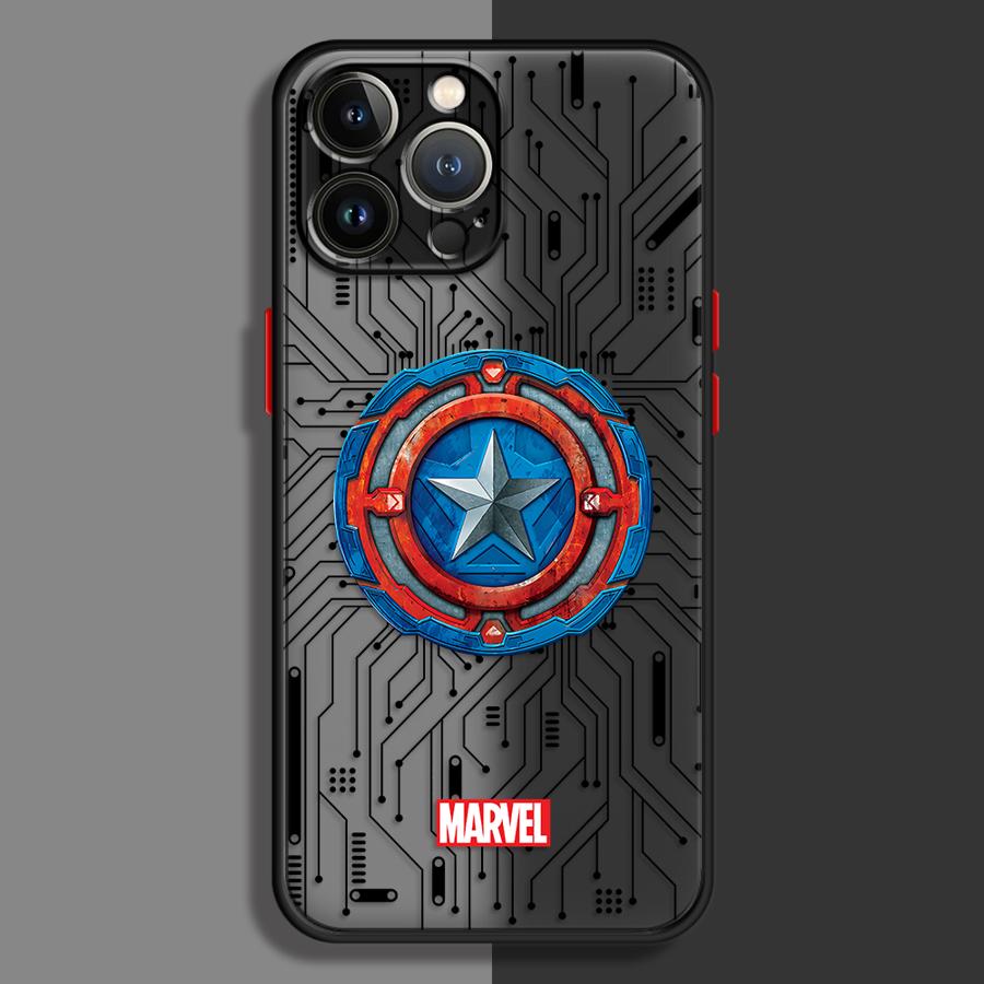 Back Phone Cover Case for iPhone 17 Pro Max 17e 12 7 8 SE 13 Mini Air XS XR 14 15 11 16 Plus Marvel Hero Logo