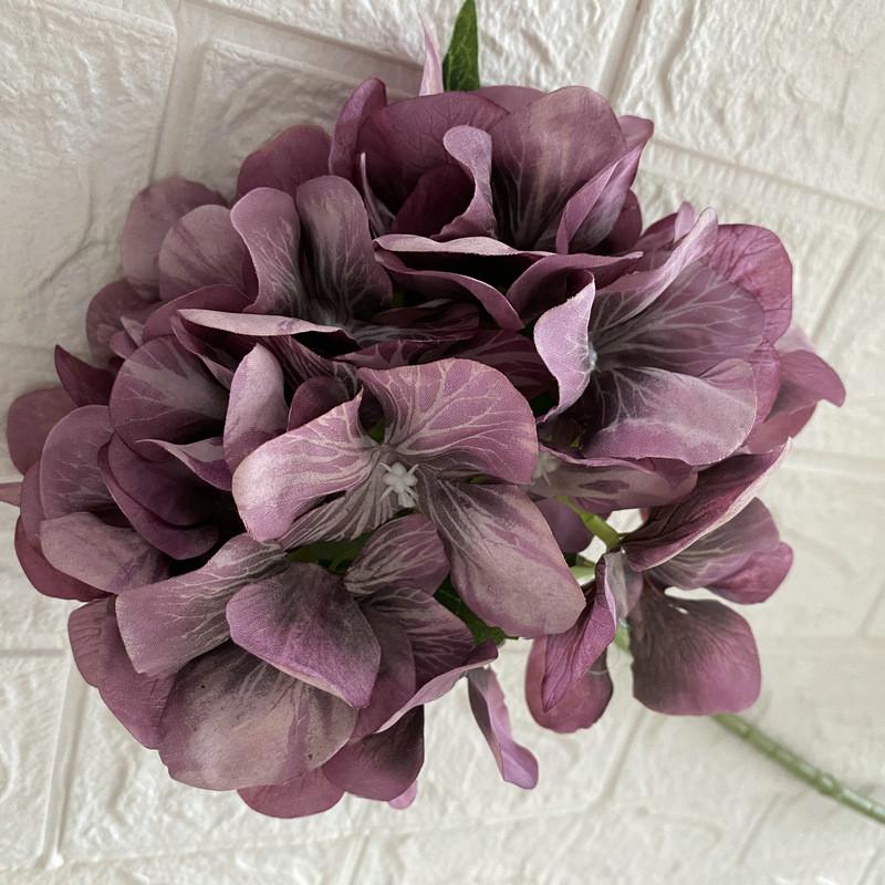Silk Hydrangea Flowers 18in Realistic Wedding Home Decor Photography Props Gift