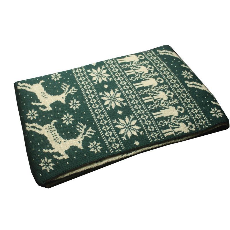 Autumn and Winter Christmas Snowflake Deer Elk Knitted Scarf Thickened Double-sided Love Couple Men's and Women's Scarf 41