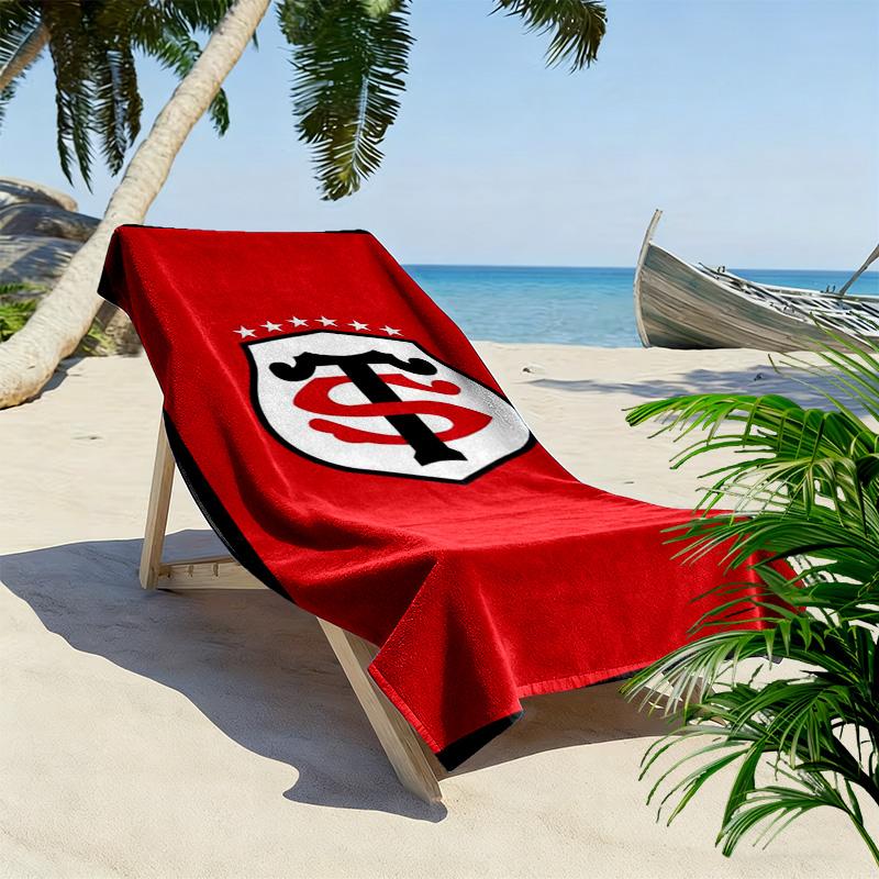 Asciugamano da Spiaggia Stampa Stade Toulousain, Asciugamano Grande Morbido Asciugatura Rapida per Spiaggia Campeggio Nuoto