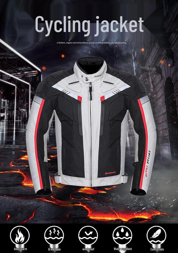 Devil Competition Men's All-Season Motorcycle Jacket: Off-road, Racing, Anti-Fall, Warm Rally Suit.
