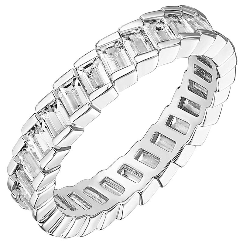 Huitan Trendige Luxus Versprechensringe Damen Ewigkeit Verlobung Hochzeits Schmuck Farbe Schillernder Geometrischer Zirkonia Ring