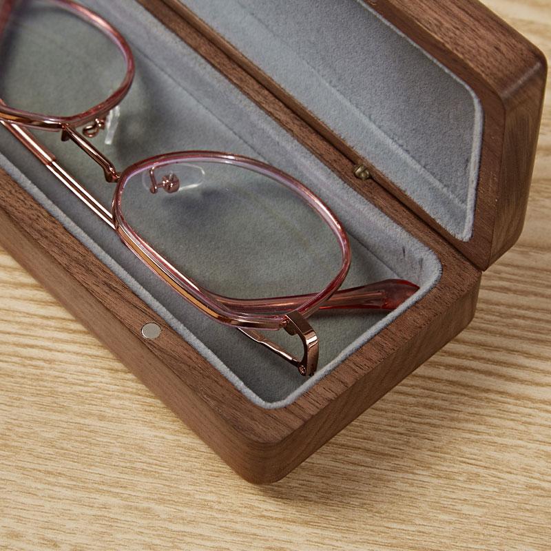 1pc Wooden Sun Glasses Box Eyewear Case Accessories Portable High Quality Storage Glasses Holder Wood Eye Glass Cover Organizer