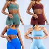 Seamless Matte Nylon Yoga Bra With Cross Back Design For Fitness And Workout