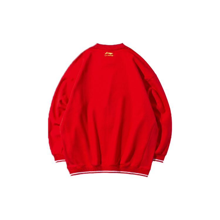 Li Ning Sweatshirts Men's Bright Neon Crew Neck Moderate Regular AWDQ317-3