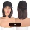 Cappellino Parasole Cappellino da Baseball con Estensione Capelli Parrucca Regolabile Nera Marrone per Donne