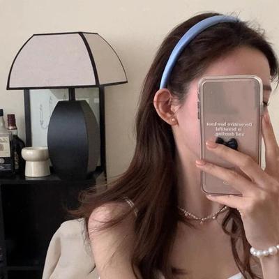 Diadema Fina de Satén de Seda de Lujo Aro para el Cabello de Mujer Banda para el Cabello de Esponja de Tela Pinza para el Cabello Diadema Estilo Coreano Tocado Niña/Mujer