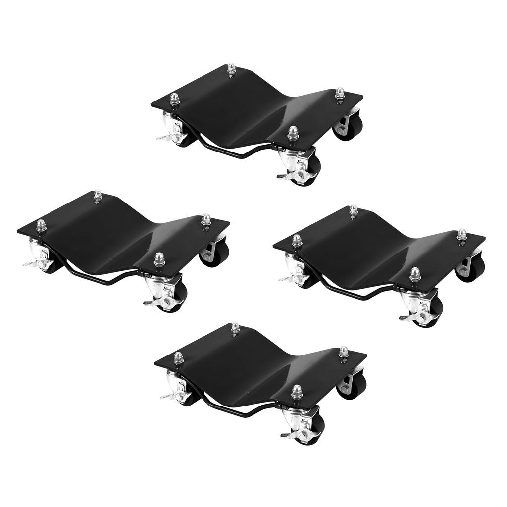 Car Dolly Set 2500 LBS Capacity Wheel Dolly, Heavy Duty Vehicle Dolly for Moving Car with 2.5 Inch Nylon Wheels,Bolts Resist Tir