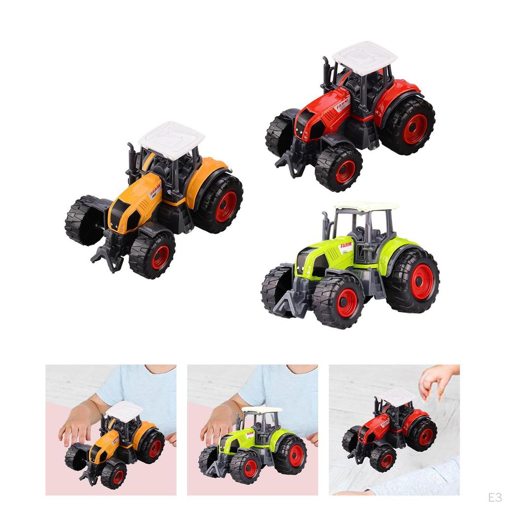 Kinder Mini Traktor Simulation Bauernauto Diecast Fahrzeug Spielzeug Kleines Spielset, für Geburtstag,