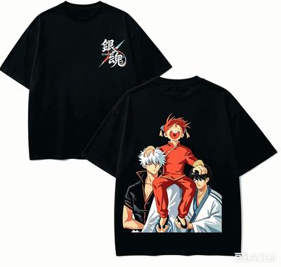 Gintama Anime Lover Tshirt Harajuku Cotton NewModel High Street Retro Oversized Unisex Streetwear Trendy Cotton High Quality