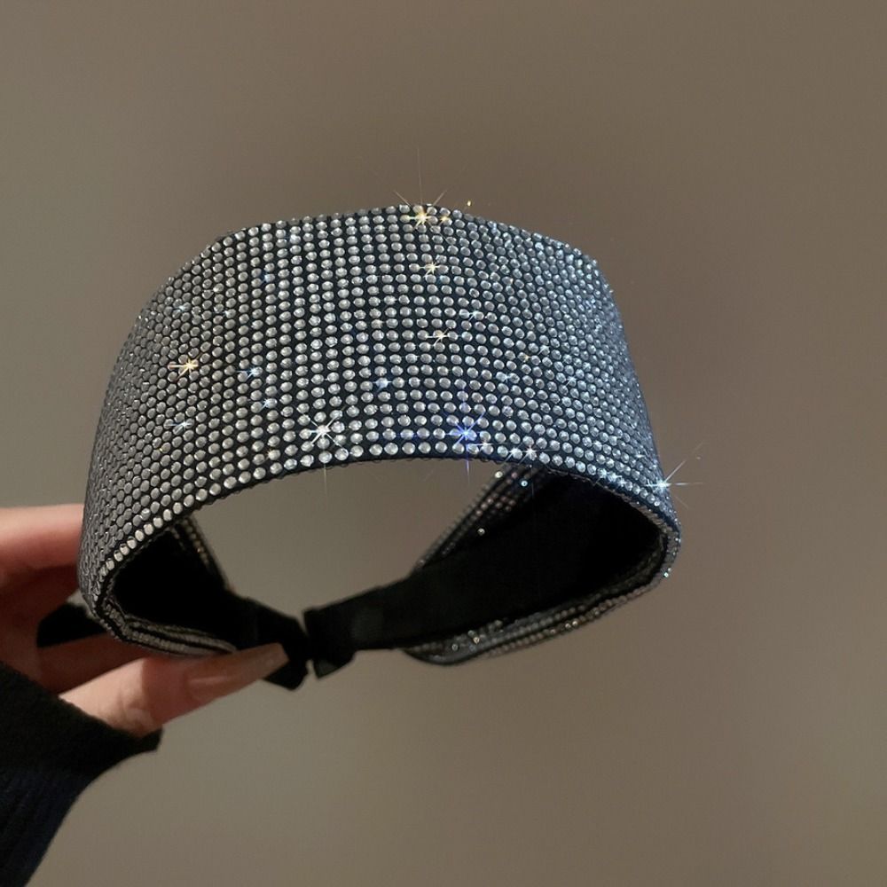 Headwear Rhinestone Headband Shiny Blingbling Hair Hoop Hair Accessories Wide Edge Hairband  Daily