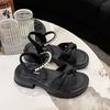Summer New Fairy Style Pearl Platform Sandals