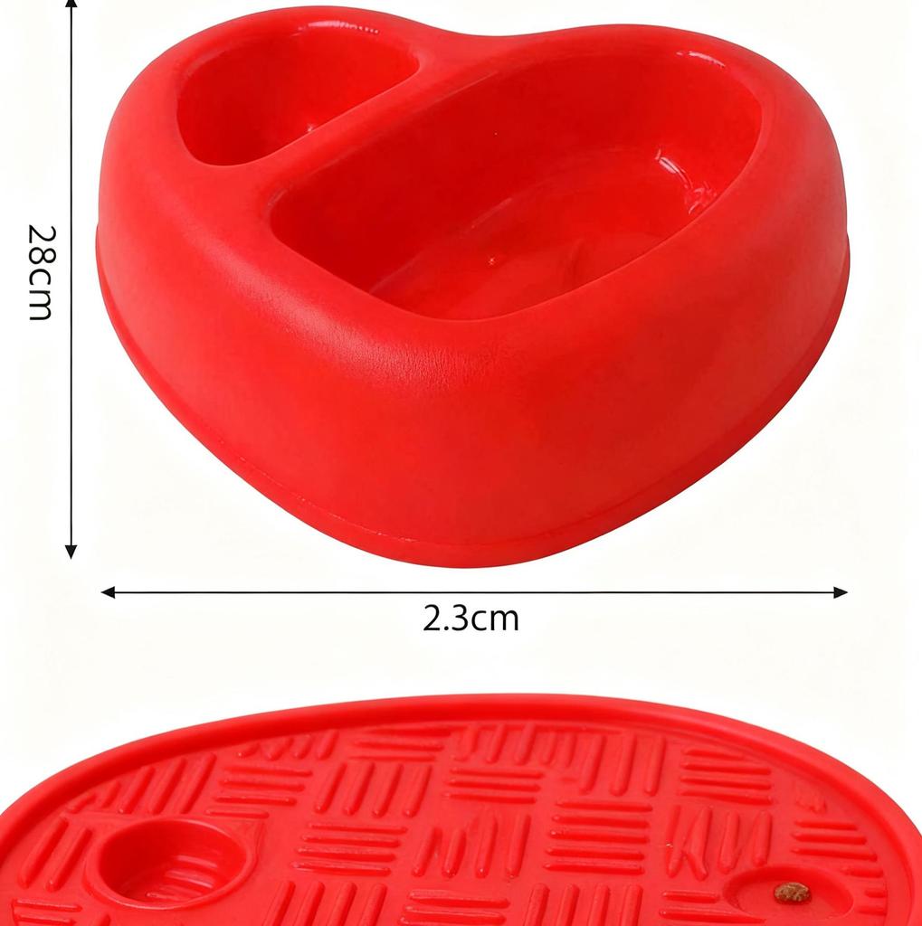 This Heart-shaped, Double-layered Pet Bowl Is Lightweight and Durable, Adding a Touch of Color and Style To Your Pet’s Water and Food.