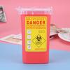 Tattoo Medical Plastic Sharps Container Biohazard Needle Disposal 1L Size Waste Box Red
