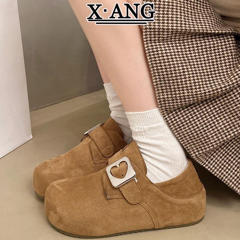 Cowhide Version All-inclusive Velvet Two Cotton Shoes, Children's Thick-soled Inner Height-increasing Women's Shoes Are Worn Twice On One Foot