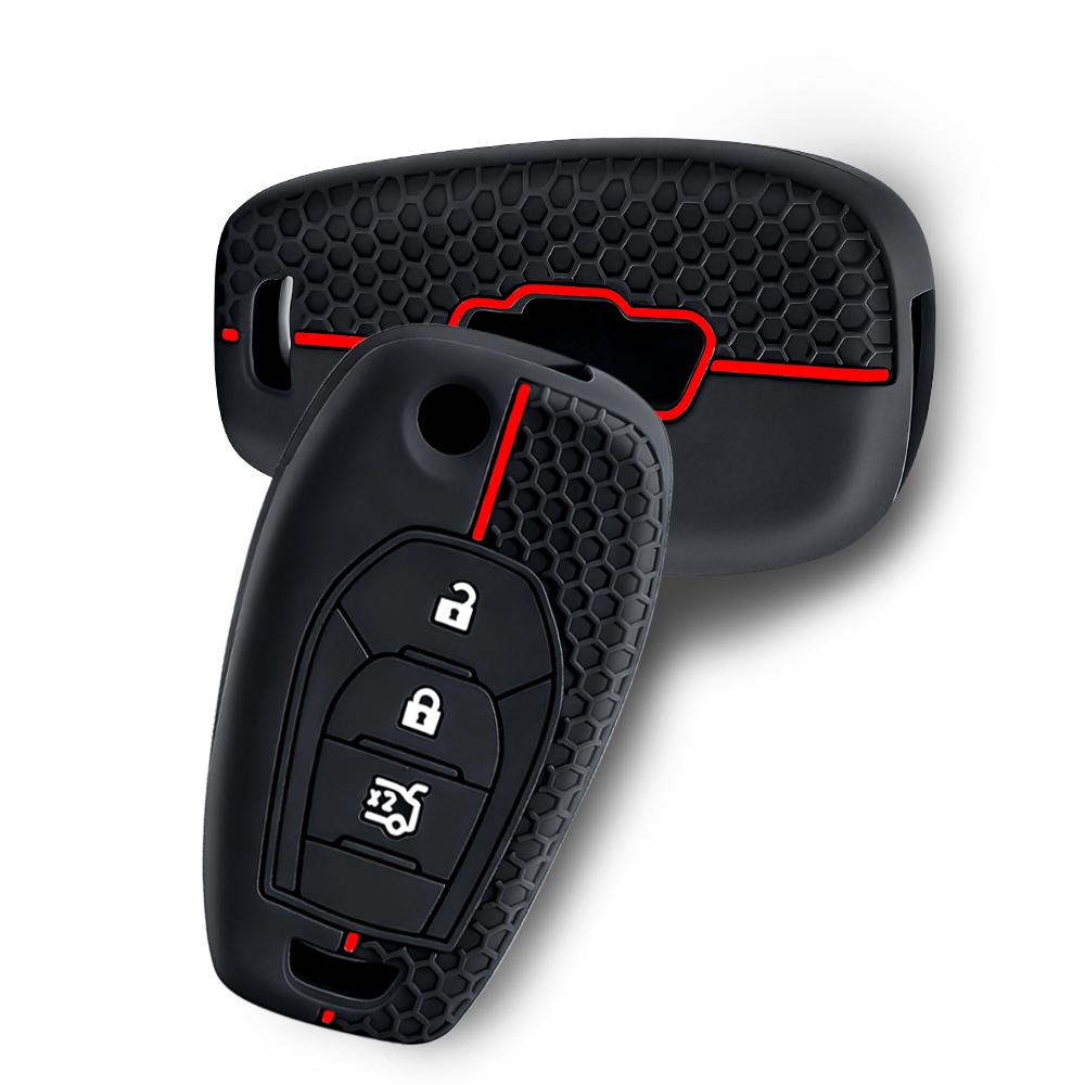 Silicone Remote Flip Car Key Case for Chevrolet Cruze Trax LS Badge Spark Sonic Aveo Tracker Onix RS Trailblazer Accessories Fob