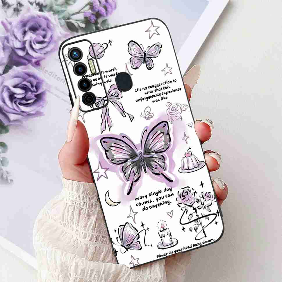 Cute Cat Cover For Tecno Camon 17 Case CG6 CG6j Silicone Soft Protection Shell For Tecno Camon 17 Camon17 Back Cover Casing 6.6"