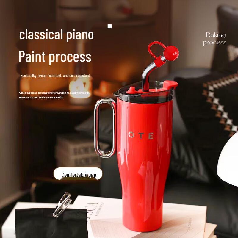 OTE Oti 316 Edelstahl Isolierter Becher mit Stroh