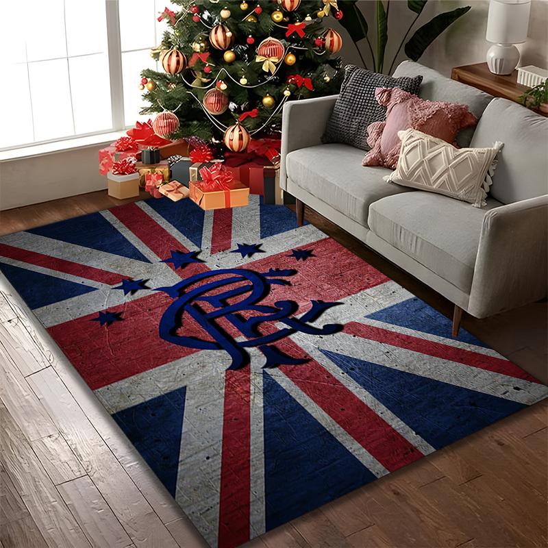 1pc Rangers FC Printed Chair Rug for Home Office Use, Living Room Kitchen Game Room Area Carpet