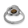 Natural 7mm Tiger Eye 925 Sterling Silver Twisted Rope Split Shank Rings For Women & Girls