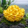 Aquatic Landscaping Accessories Aquarium Shrimp Cave, 3D Printed Honeycomb Betta Hide, Fish Tank Breeding Cave Hideout, Porous Sphere Shelter